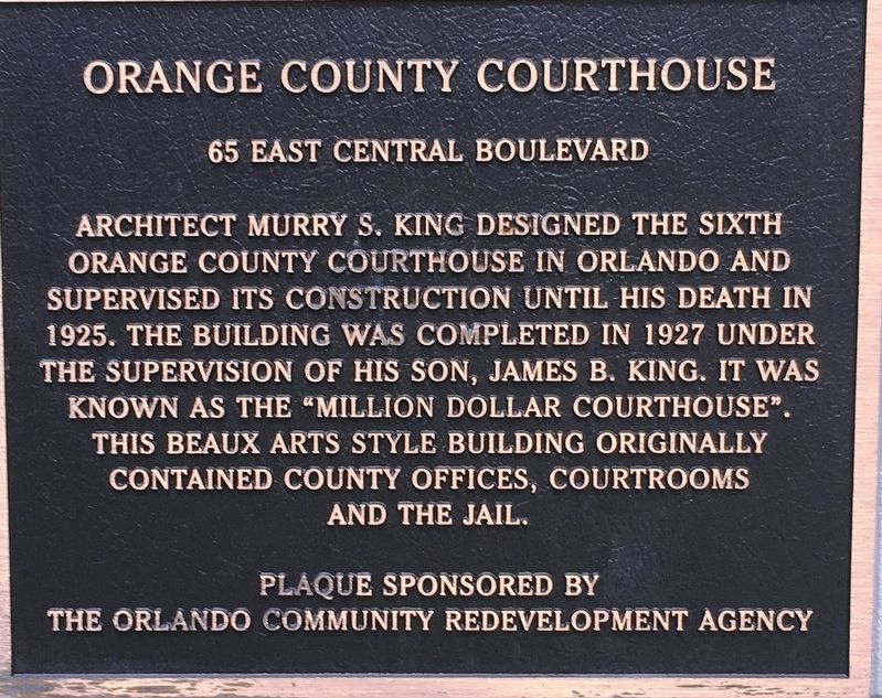 Orange County Courthouse Marker image. Click for full size.