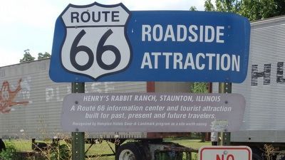 Henry's Rabbit Ranch, Staunton, Illinois Marker image. Click for full size.
