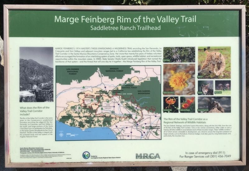 Rim of the Valley Trail Marker image. Click for full size.