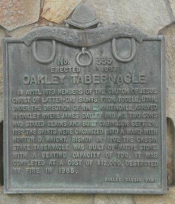 Oakley Tabernacle Marker image. Click for full size.