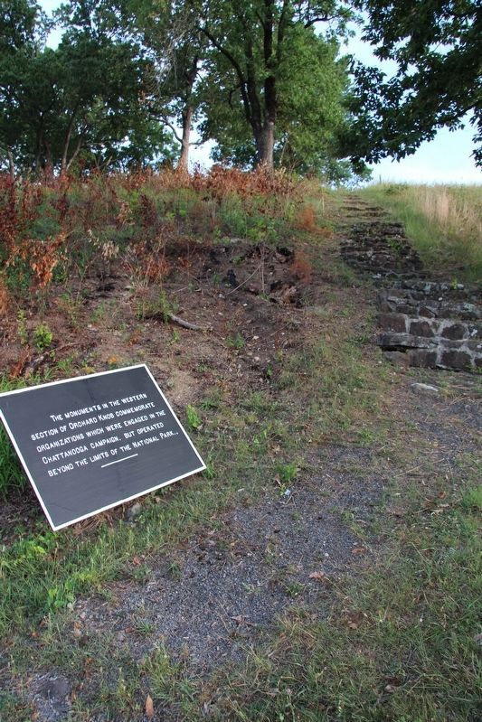 The Monuments in the Western Section of Orchard Knob Marker image. Click for full size.