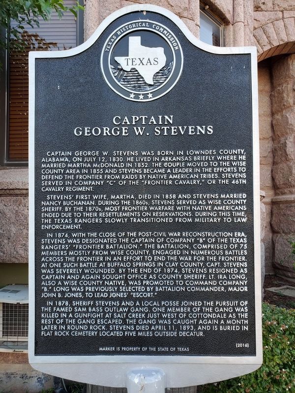 Captain George W. Stevens Marker. Click for full size. Captain George W. Stevens Marker image. Click for full size.