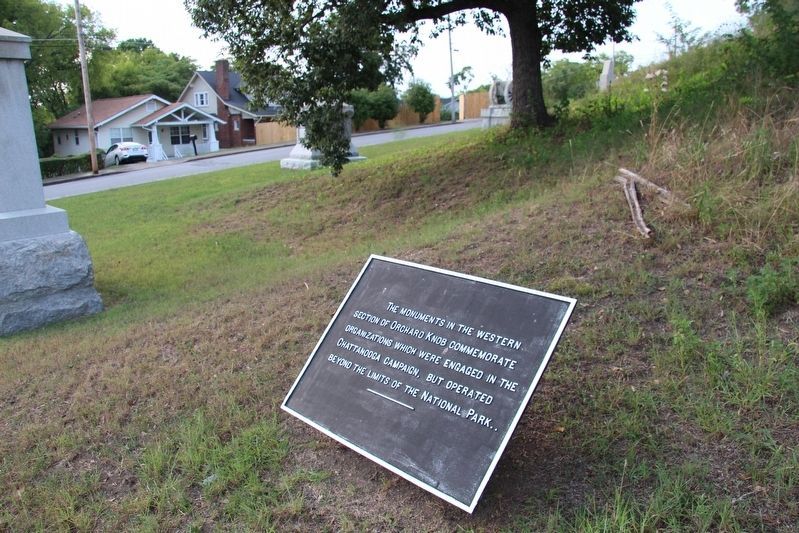 The Monuments in the Western Section of Orchard Knob Marker image. Click for full size.