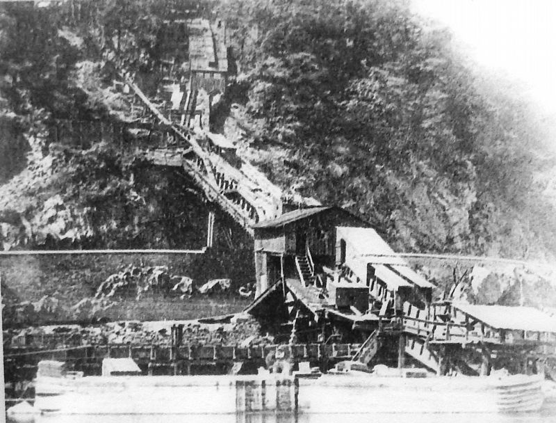 Marker detail: Inclined plane / switchback gravity railroad image. Click for full size.