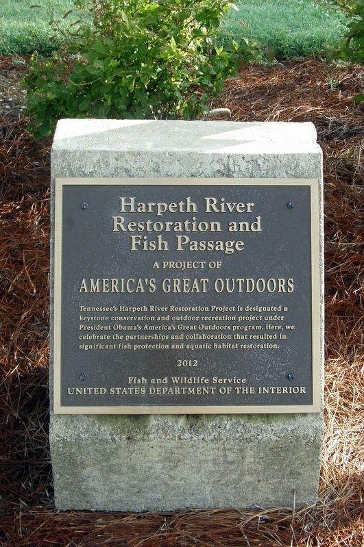 Harpeth River Restoration and Fish Passage Marker image. Click for full size.