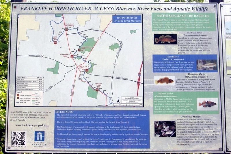 Harpeth River Blueway marker image. Click for full size.