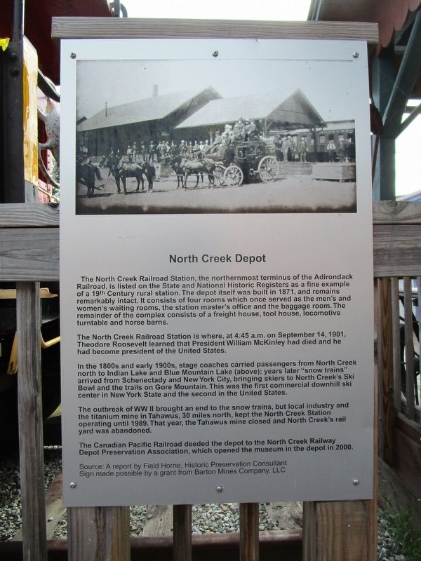 North Creek Depot Marker image. Click for full size.