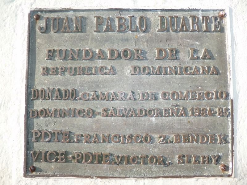 Juan Pablo Duarte Marker. Click for full size. Juan Pablo Duarte Marker image. Click for full size.