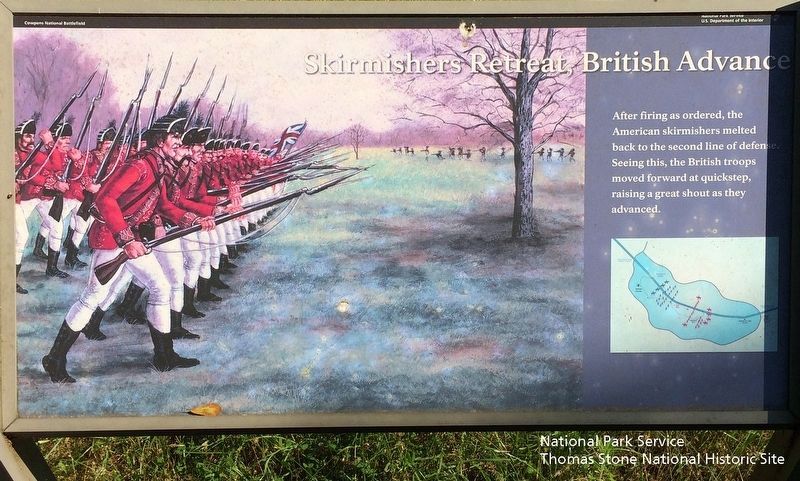 Skirmishers Retreat, British Advance Marker. Click for full size. Skirmishers Retreat, British Advance Marker image. Click for full size.
