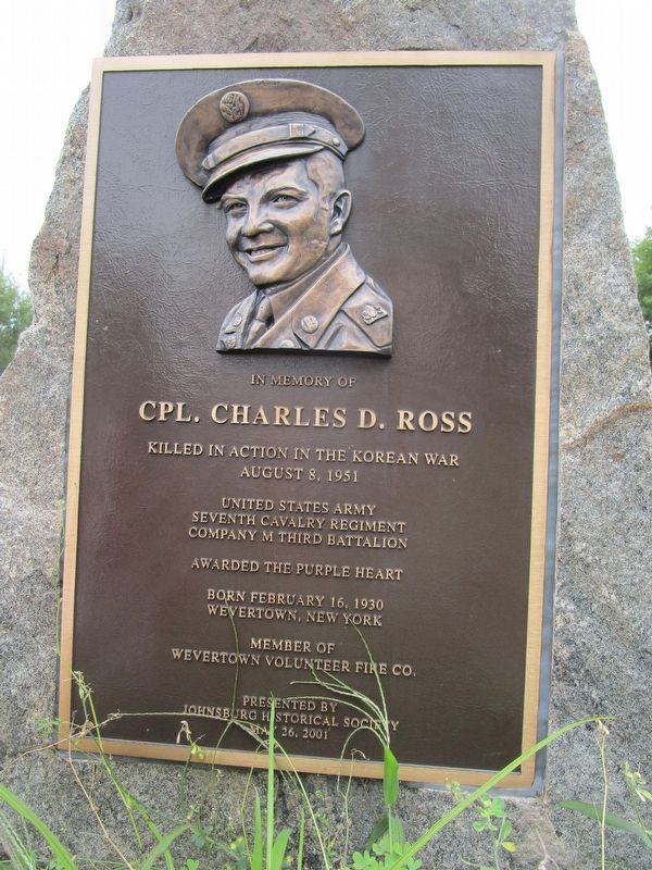 Cpl. Charles D. Ross Memorial image. Click for full size.