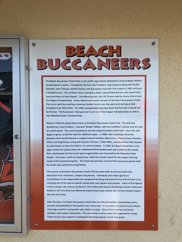 Beach Buccaneers Marker image. Click for full size.