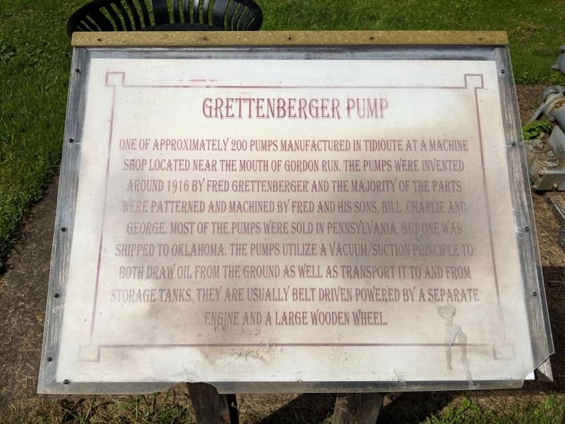 Grettenberger Pump Marker image. Click for full size.