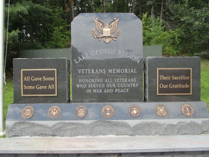 Lake George Region Veterans Memorial. Click for full size. Lake George Region Veterans Memorial image. Click for full size.