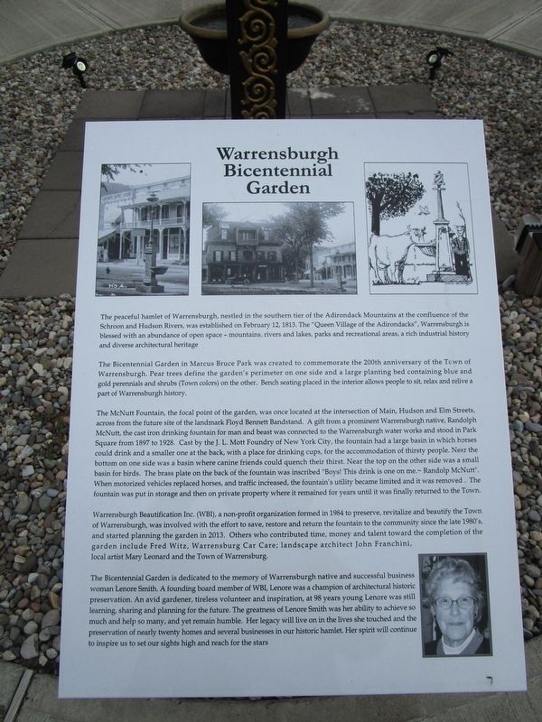 Warrensburgh Bicentennial Garden Marker image. Click for full size.