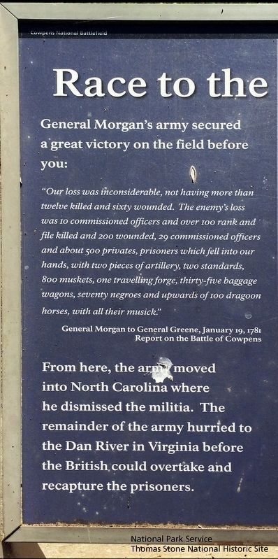 Race to the Dan River Marker's text. Click for full size. Race to the Dan River Marker's text image. Click for full size.