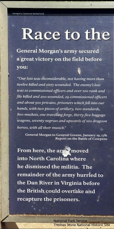 Race to the Dan River Marker's text image. Click for full size.