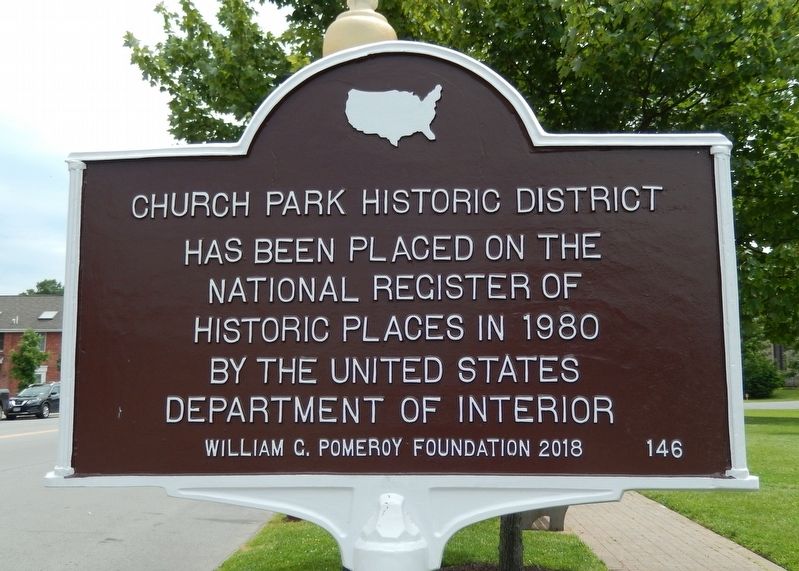Church Park Historic District Marker image. Click for full size.