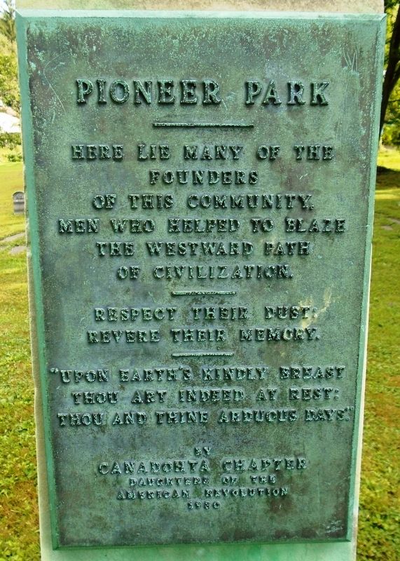 Pioneer Park [Cemetery] Marker image. Click for full size.