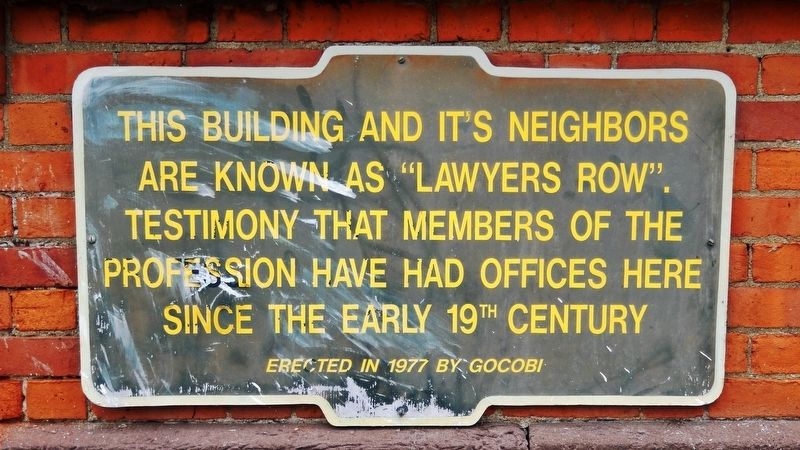 Lawyer's Row Marker image. Click for full size.