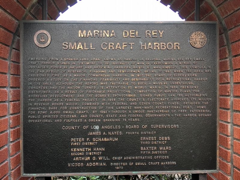 Marina Del Rey Marker image. Click for full size.