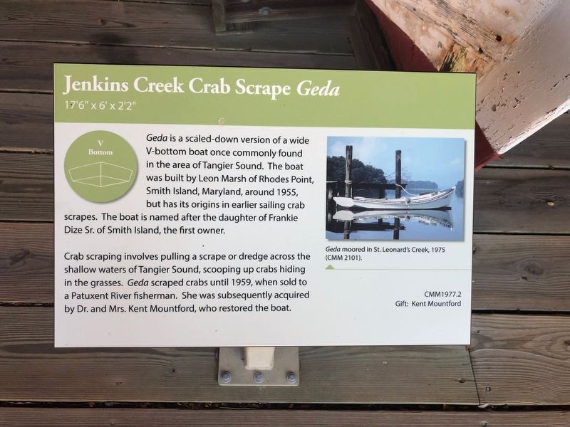 Jenkins Creek Crab Scrape <i>Geda</i> Marker image. Click for full size.