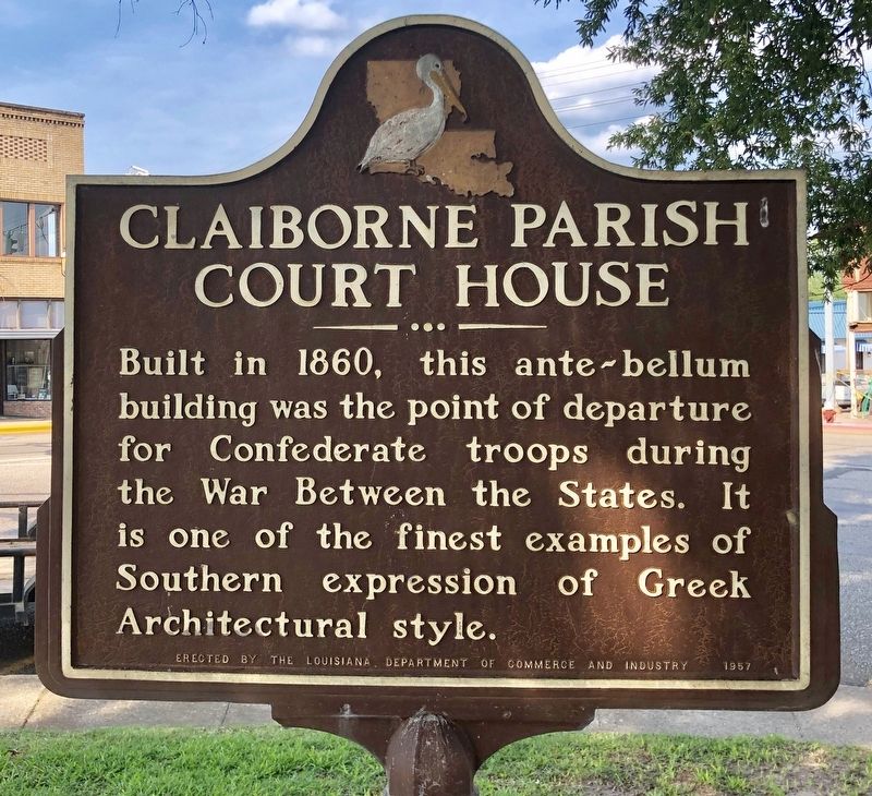 Claiborne Parish Court House Marker image. Click for full size.