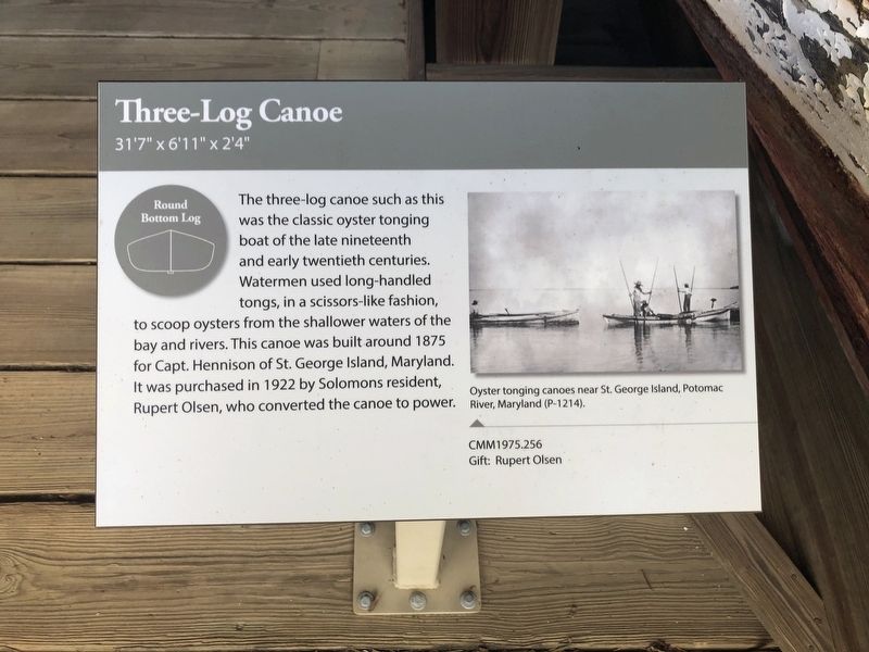 Three-Log Canoe Marker image. Click for full size.