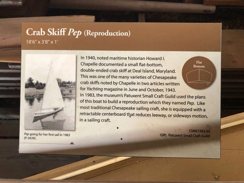 Crab Skiff <i>Pep</i> (Reproduction) Marker image. Click for full size.