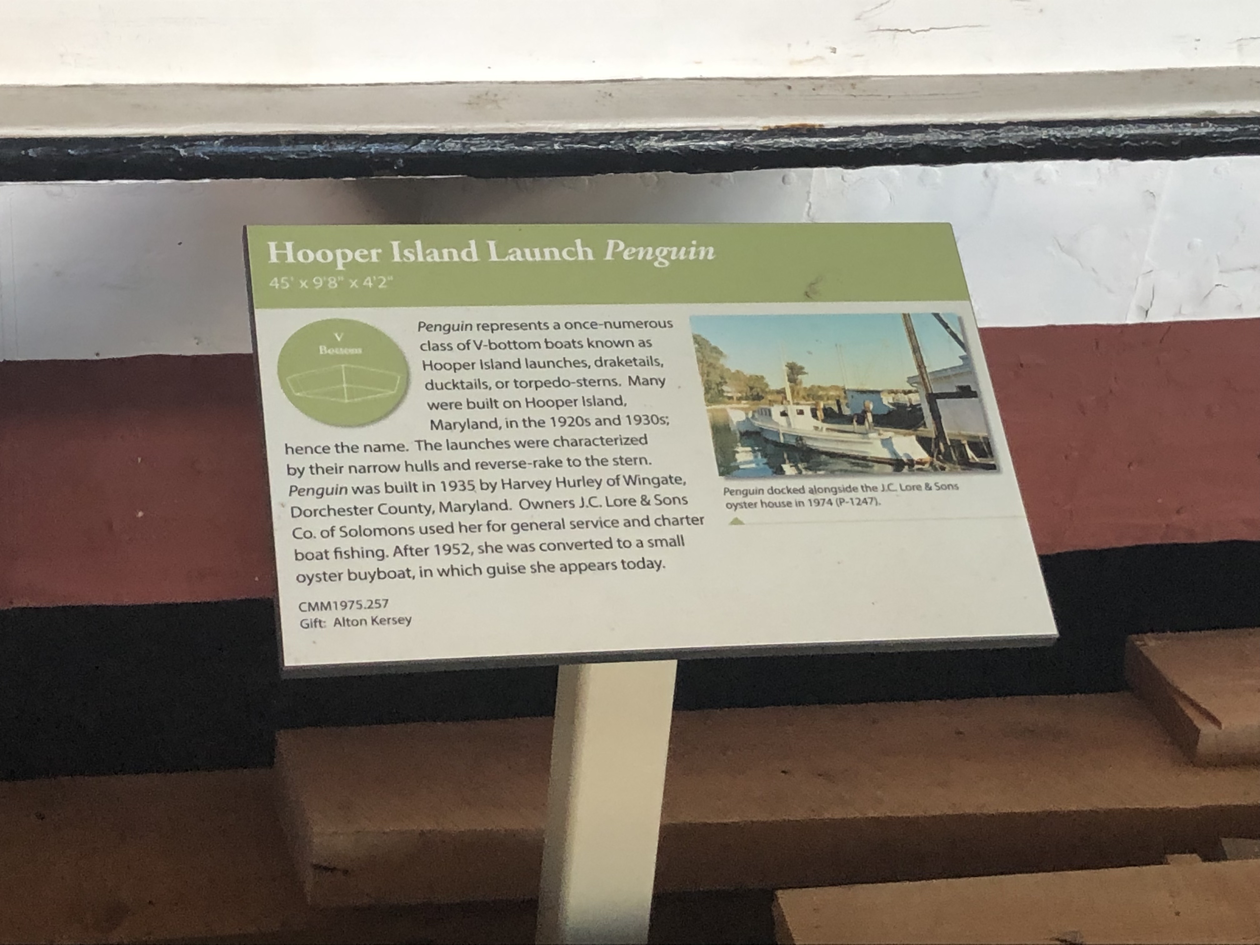 Hooper Island Launch <i>Penguin</i> Marker