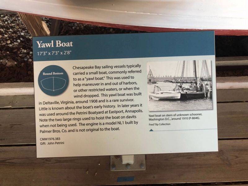 Yawl Boat Marker. Click for full size. Yawl Boat Marker image. Click for full size.