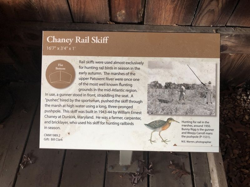 Chaney Rail Skiff Marker image. Click for full size.