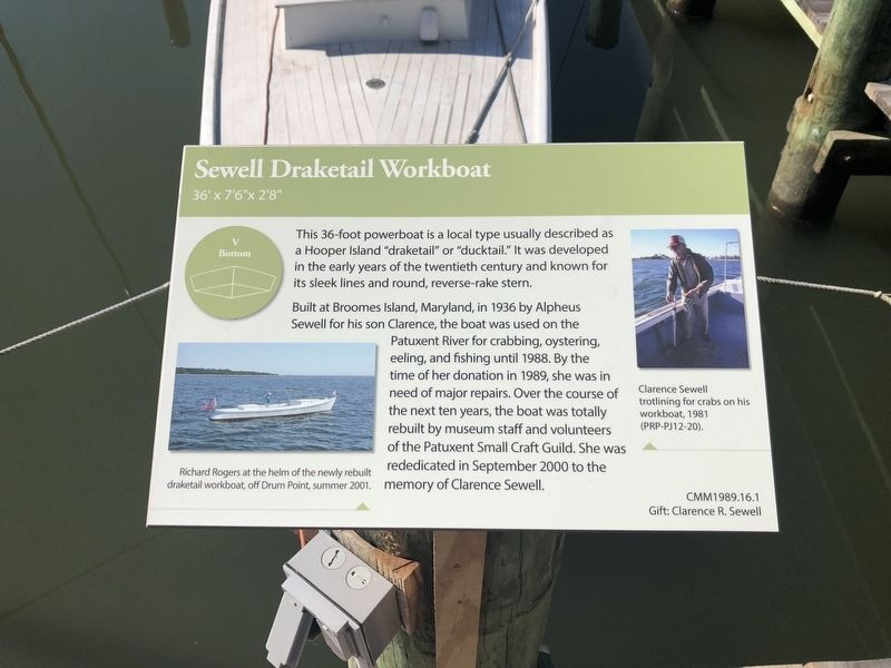 Sewell Draketail Workboat Marker image. Click for full size.