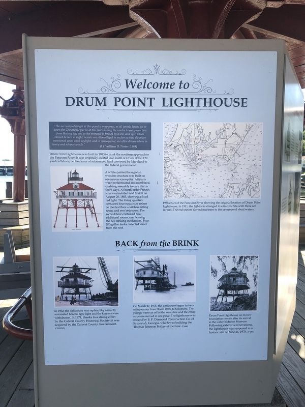 Welcome to Drum Point Lighthouse Marker. Click for full size. Welcome to Drum Point Lighthouse Marker image. Click for full size.