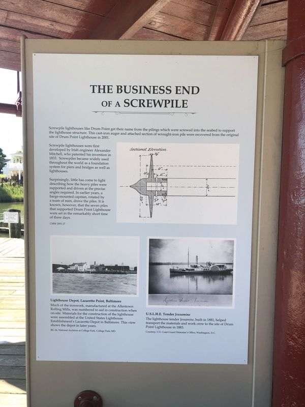 The Business End of a Screwpile Marker. Click for full size. The Business End of a Screwpile Marker image. Click for full size.