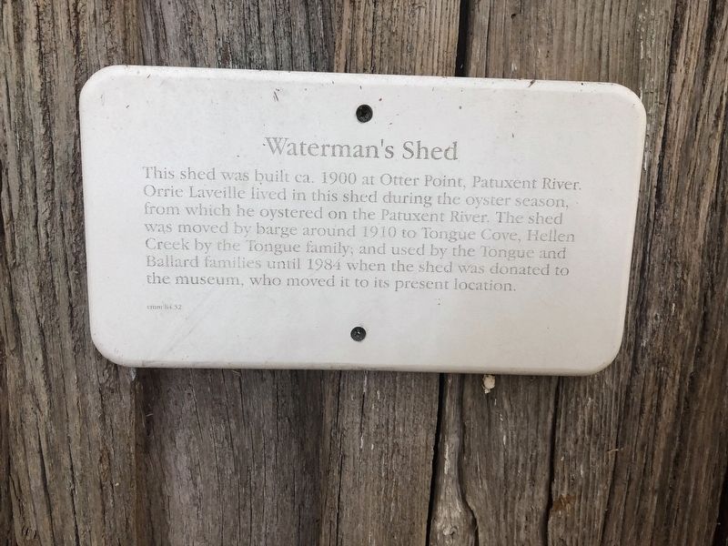 Waterman's Shed Marker image. Click for full size.