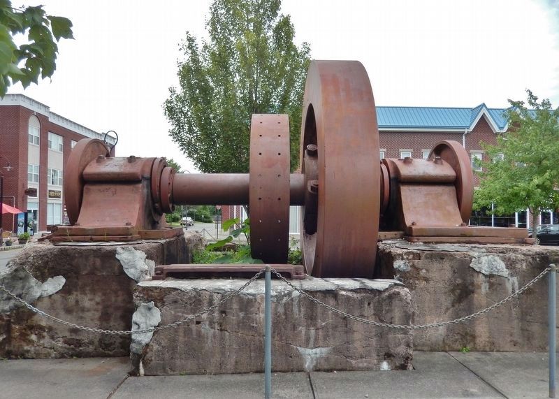 Flywheel Monument (<i>north side view</i>) image. Click for full size.