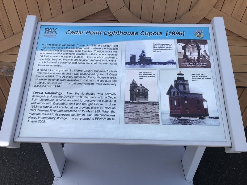 Cedar Point Lighthouse Cupola (1896) Marker image. Click for full size.