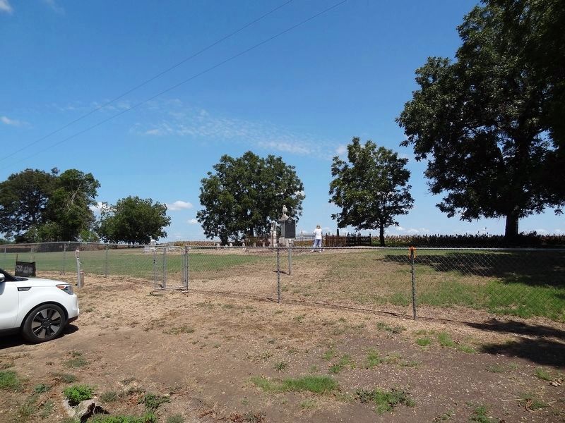 Saul Cemetery Marker (Wide View) image. Click for full size.
