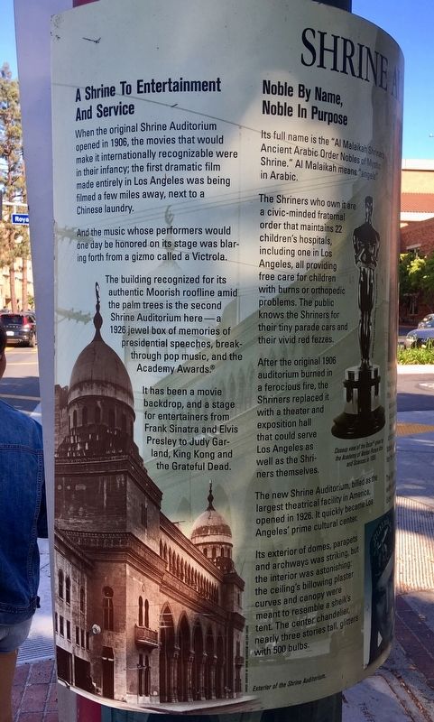 Shrine Auditorium Marker image. Click for full size.