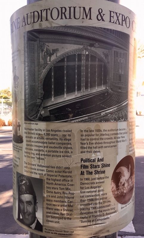 Shrine Auditorium Marker image. Click for full size.