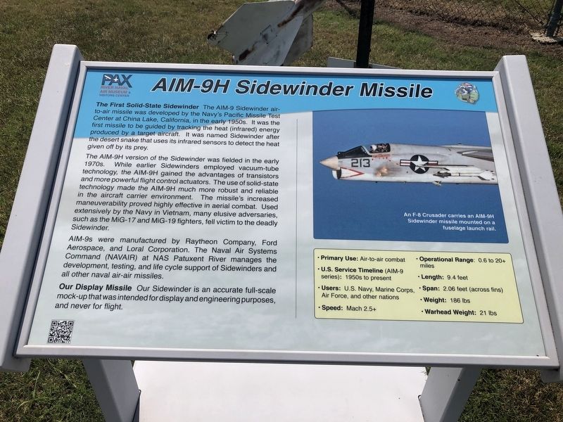 AIM-9H Sidewinder Missile Marker image. Click for full size.