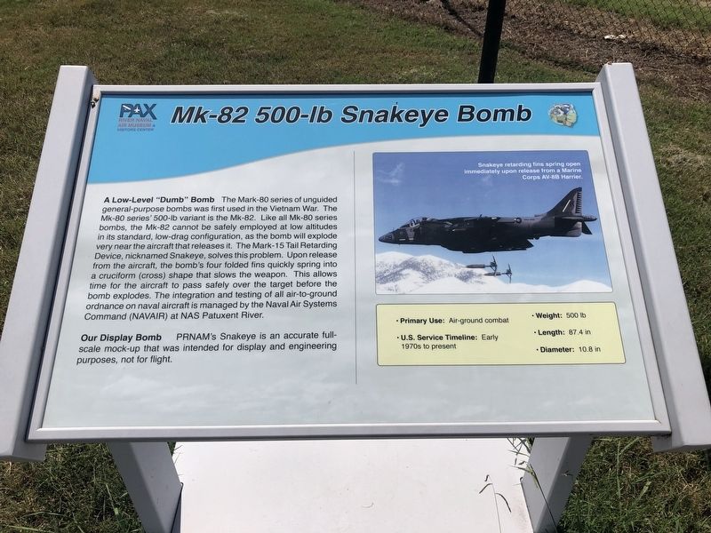 Mk-82 500-lb Snakeye Bomb Marker image. Click for full size.