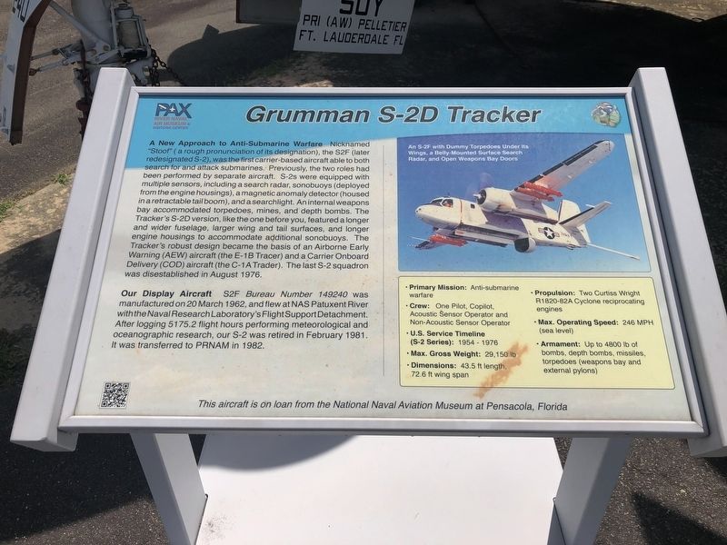 Grumman S-2D Tracker Marker image. Click for full size.