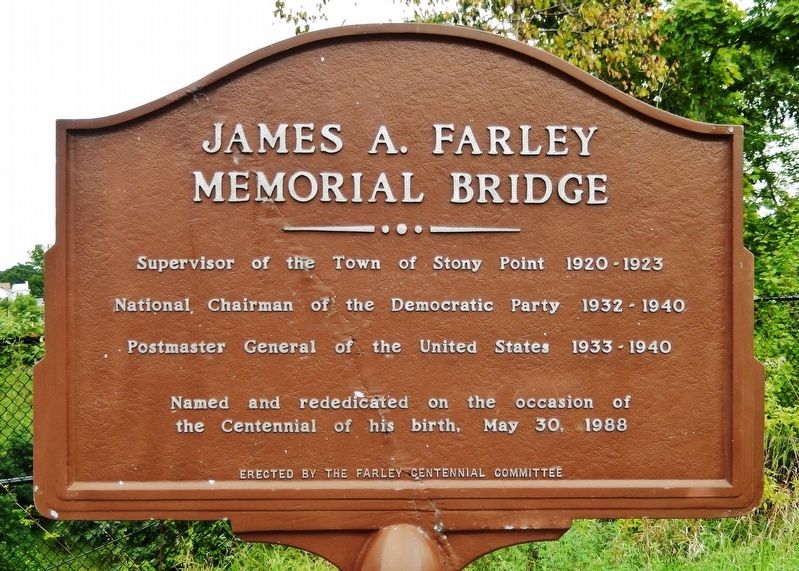 James A. Farley Memorial Bridge Marker image. Click for full size.