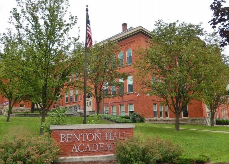 Benton Hall Academy (<i>view from near marker</i>) image. Click for full size.
