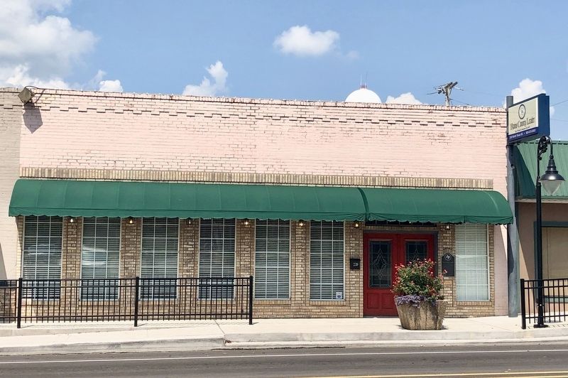 Near Offices of "Rains County Leader" Marker on right of entrance. image. Click for full size.