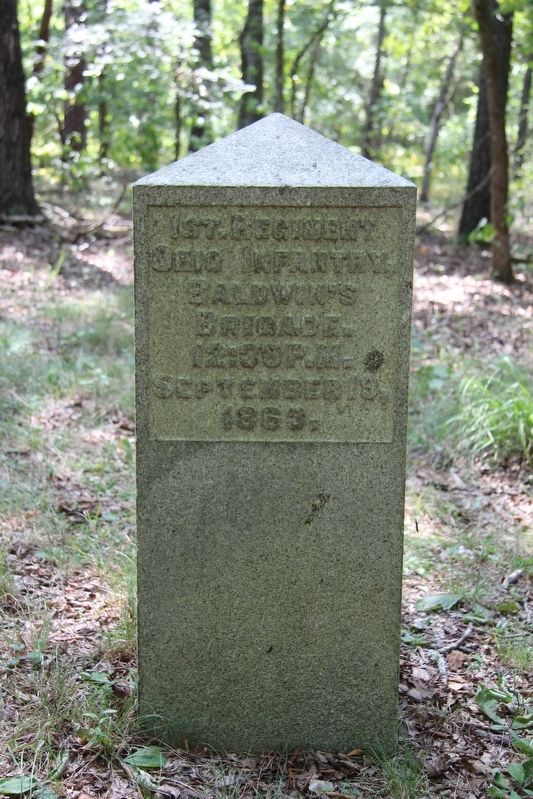 1st Ohio Infantry Marker. Click for full size. 1st Ohio Infantry Marker image. Click for full size.
