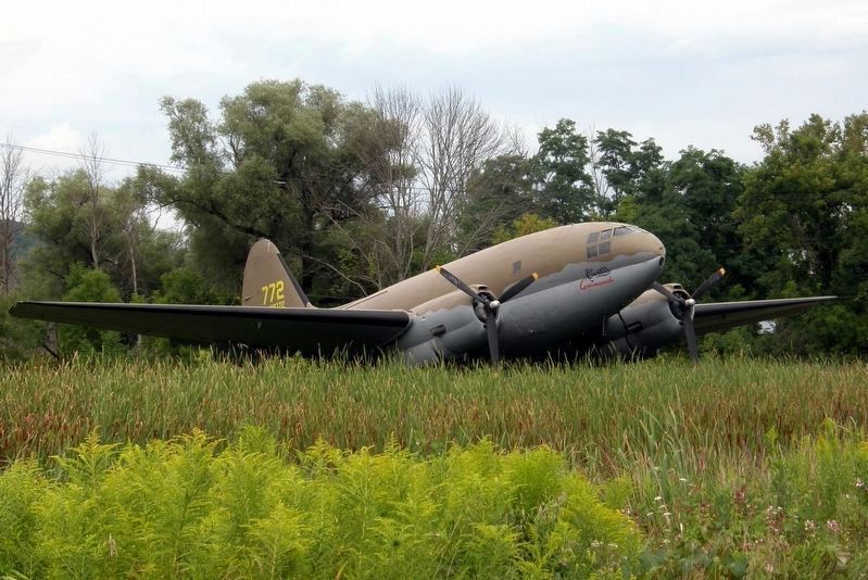 Curtiss C-46 Commando gate guardian image. Click for full size.