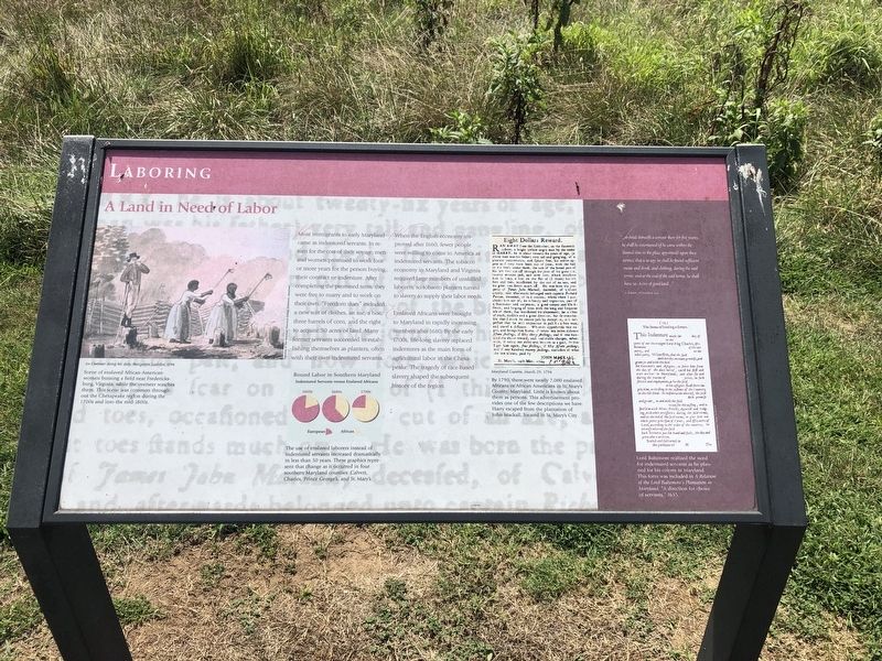 A Land in Need of Labor Marker image. Click for full size.