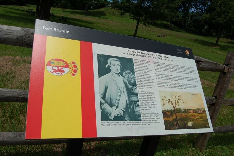 The Spanish Lay Out a Permanent Town Marker image. Click for full size.